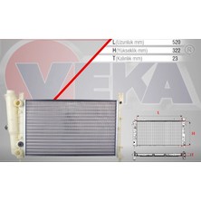 Veka Motor Su Radyatörü Mekanik Fiat Uno 70 1.4i M-T 94-00