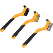 Trendexa Mini Tel Fırça Seti, 3 Parça, 180 Mm, Tepeli Metal, Pas Boya Temizleme Çelik Fırça Seti