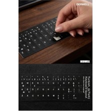 Trendexa Turkish Q Klavye Sticker 1x Türkçe Q Klavye Etiketi Laptop Pc Sticker Silinmez Kolay Yapışır, 1 Adet