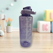 Trendexa 1500 ml Mor Şeffaf Pipetli Sporcu Su Matarası