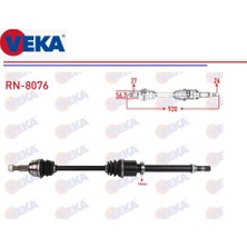Komple Aks Sağ Renault Kangoo 3 1,5dci K9K 1,6 2008-2020 920MM 8200687740 Veka RN-8076