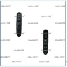 Maher Cam Açma Düğmesi 307 2002 Sonrası  Ayna Ayar Düğmeli (Dörtlü)  Sol (Oem NO:6554KT)