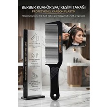 Trendexa Profesyonel Karbon Kesim Tarağı Anti-Statik Isıya Dayanıklı Berber ve Kuaför Tarağı 720674