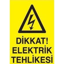 Trendexa Elektrik Tehlikesi Uyarı Levhası, 30X40 cm
