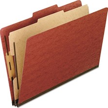Trendexa Baskılı Sınıflandırma Dosyası, 1 Bölücülü, 5 cm Gömme Bağlantılı, A4 Boy, Kırmızı, 10'lu Paket