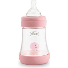 Trendexa Mükemmel 5 Silikon Emzikli Anti-Kolik Biberon, 0 + Ay, Biofontional Intuiflow Sistemi, Pembe, 150 ml