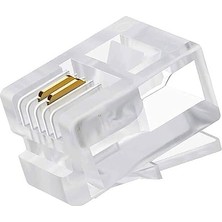 Trendexa RJ11 Jack Telefon Kablo Ucu Konnektörü, 100 Adet