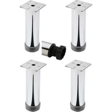 Trendexa Metal 15 cm 4 Adet Ayağı Tablalı Krom Mobilya Kanepe Baza Koltuk Çekyat Yükseltme
