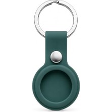 Trendexa Çanta, Airtag ile Uyumlu Silikon Anahtarlık Kılıfı A020 Darbe Emici Koruma Metal Halkalı Tracker Holder Çizilmeye Dayanıklı Bavul Anahtar Evcil Hayvan Takibi Koruyucu Kılıf Haki 1 Adet