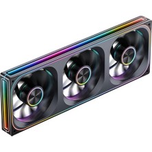Trendexa ZA-360BR Ters Pc Kasa Fanı, Hepsi (3) Bir Arada, 3X120 mm 3pin Argb, Pwm, 4 Taraflı Sonsuzluk Ayna Fanı, Alüminyum Isim Plakası, 28 mm Kalın