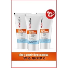 Trendexa 3 Adet Yüksek Korumalı Güneş Kremi Spf 50+ Aloe Vera, T100088