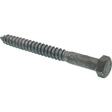 Trendexa 9057073 Hex Lag Vidalar, 1/2 Inç x 5 In., A307 Grade A Sıcak Daldırma Galvanizli Çelik, 25 Paket