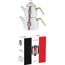 Trendexa Beşiktaş Emaye Çaydanlık Takımı