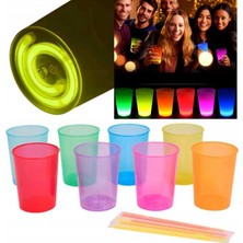 Pileli Store Karanlıkta Yanan Gece Işığı Mega Glow Bardaklar 8 Adet 8.5 x 10.5 cm