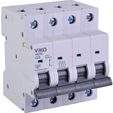 Trendexa 10VTB-4C25 Otomatik Sigorta, 10KA, C Tipi, 4 Kutup, 25A