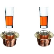 Trendexa Bakır Ehlikeyf Bardak, 2 Kişilik Özel Set