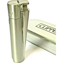 CLİPPER Jet Alevli Metal Çakmak Kişiye Özel Mat Tasarım Rüzgar Geçirmez Özellik