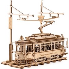 Trendexa LK801 Klasik Şehir Tramvayı, Yetişkinler Için 3D Ahşap Mekanik Model Kiti