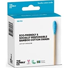 Trendexa Bambu Kulak Çubuğu, Mavi, Çevre Dostu, Plastik Içermeyen Ambalaj, Doğal Renkli Pamuklu Kulak Çubukları