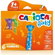 Trendexa 6'li 1 Yaş Teddy Jumbo Bebek Süper Yıkanabilir Keçeli Boya Kalemi