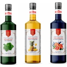 Trendexa Turunç Ananas Nane Aromalı Şurup 3 x 700 Ml, Pet Şişe