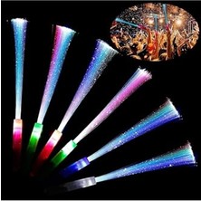 Trendexa Kuzey 2 Adet LED Işıklı Çubuk Fiber Optik Çubuk Püsküllü Çubuk Parti Işıkları Konser Işıkları LED Işık Renkli