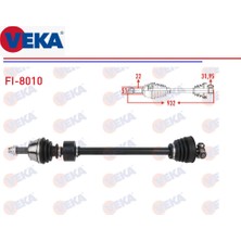 Komple Aks Sağ Fiat Doblo 1-2 1,9d 1,2 8V 2001-2010 932MM. 46307999 Veka FI-8010