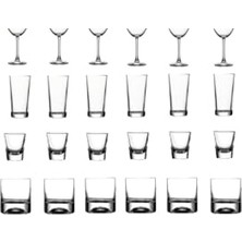 Trendexa 24 Parça Mega Meşrubat Bardak Seti Şarap-Rakı-Shot-Viski 8695413654124AYBABA