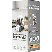 Trendexa 4 Bıçaklı Manuel Sebze Dilimleyici ve Doğrayıcı, Ayarlanabilir Kalınlık