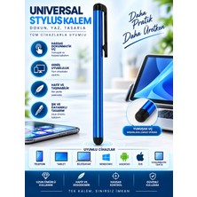 Universal Stylus Kalem Dokunmatik Tablet Telefon Bilgisayar Uyumlu Hassas Uçlu Mavi Kalem