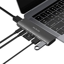 Trendexa MacBook Usb-C Hub ve Çoklayıcı 7-In-1 | 4K Hdmı; USB 3.0, Sd/microsd | M1 ve M2 Uyumlu Gri