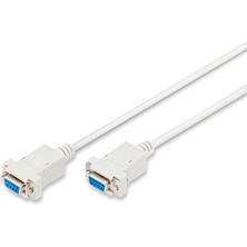 Trendexa Null-Modem Kablo, D-Sub 9 - D-Sub 9, Dişi - Dişi, 1.8m