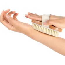 Trendexa Doğal At Kılı Selülit Fırçası Vücut Masaj ve Banyo Fırçası Peeling Aleti