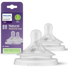 Trendexa Doğal Tepkili Natural Response 2'li Biberon Emziği No:2 0 Ay