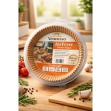 Trendexa Airfryer Pişirme Kağıdı; Fritöz Yağlı Kağıdı Tek Kullanımlık Fırın, Fritöz Pişirme Kağıdı 50'li 16X16 cm