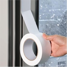 Trendexa Pencere Hava Sızdırmazlık Bandı; 5 cm 20M Hava Yalıtım Bandı, Rüzgar ve Toz Geçirmez Yalıtım Filmi, Kalıntı Bırakmayan Beyaz Pencere Bandı, Kapı ve Pencereler Için Hava Yalıtım Şeridi