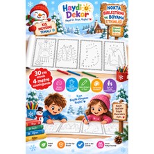 Haydi Dekor❄️ Kış Mevsimi Nokta Birleştirme ve Boyama Rulosu 30 cm x 4 Metre | Çocuklar Için Eğitici Boyama Kağıdı – Okul Öncesi Dikkat ve El-Göz Koordinasyonu Etkinliği