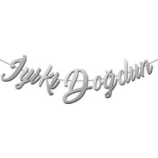 Vipfoni Iyi Ki Doğdun Kaligrafik Banner - Gümüş