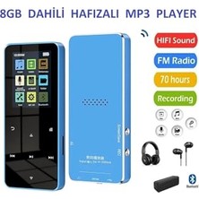 Trendexa 8gb Hafızalı Mp3-Mp4 Player, Müzik Çalar, Fm Radyo, Bluetooth, Kulaklık ve Hoparlör ile Kullanım, Mavi
