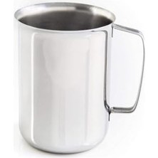 Trendexa 3 Adet Kırılmaz Tabldot Bardağı Paslanmaz Çelik Metal Su Bardağı 250ML Ömürlük Kulplu Kupa Bardak