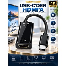 Usb-C HDMI Dönüştürücü Adaptör 4K Ultra Hd Görüntü Aktarıcı Type-C HDMI Çevirici MacBook Telefon Tablet Tv Monitör Uyumlu