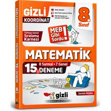 Gizli Yayınları Gizli Koordinat 8. Sınıf Matematik 15’li Branş Denemesi 8 Sarmal 7 Genel Deneme Video Çözümlü Lgs