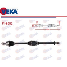 Komple Aks Sağ Fiat Doblo 3 1,3d Mjt Combo D 1,3cdti 2012+ Euro 6 2009+ 970MM. 51810625 Veka FI-8052