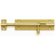 Trendexa Pirinç Sürgülü Kapı Kilidi; 10 Cm, Yüksek Kalite, Tasarım, Dayanıklı, Kapı Sürgüsü, 6 Vida Dahil, Güvenli, Emniyet Kilidi (Sarı)
