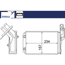Kalorifer Radyatörü Mgn I-Clıo I-R19 234X157X42 Mahle 7701204680/ 7701033457