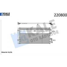 Klima Kondanser Radyatörü Fluence 09 Megane Iıı 09 1.5dci 1.6 1.6dci 348X685X16 Kale Radyatör 921000005R/ 921100001R