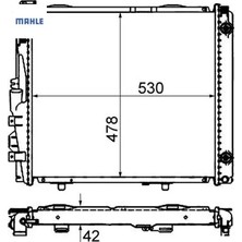 Motor Su Radyatoru Mercedes W124 S124 C124 A124 Klımalı Mahle A1245009003