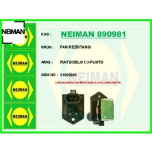 Neiman Fan Rezistansı Fıat Doblo 1.3-Punto Neıman 51890981