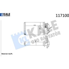 Kalorifer Radyatörü Uno 218X156.5X40 Musluklu 2 Sıra Al Pl Sistem Kale Radyatör 40787031/ 5943154/ 7753630/ 7754055