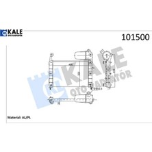 Radyatör Tmpr-Tıpo Mek Klimasız 496X322X23 2 Sıra Al Pl Sistem Kale Radyatör 7732873/ 7632018/ 46425435